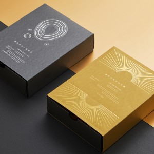 Luxusfolie-Stempelte Kraft Geschenkbox